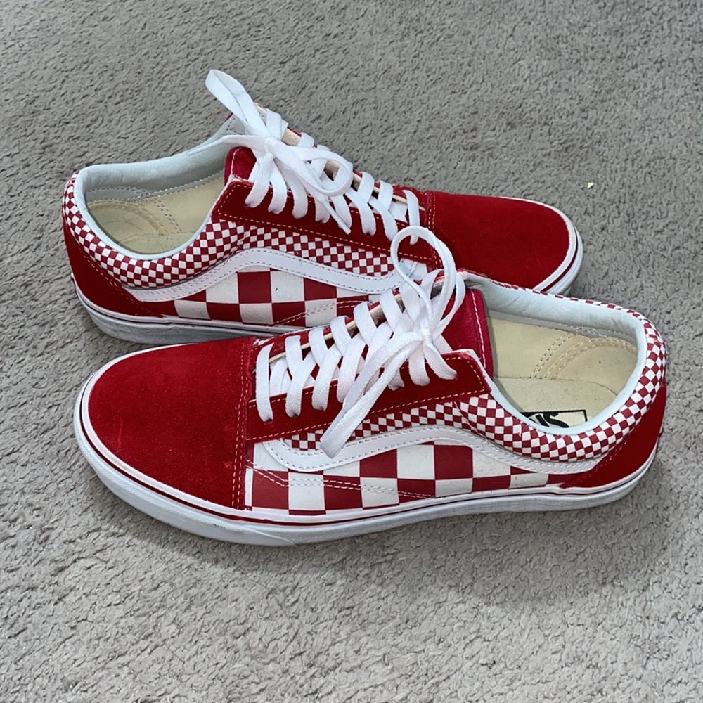 Red Checkered Vans